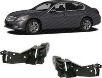 Set of 2 Front Head Light Bracket Plastic Left Driver & Right Passenger Side Direct Replacement Compatible with 2007-2008 Infiniti G35 / 2009-2013 G37 IN2509100 IN2508100 62560JK00A