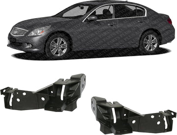 Set of 2 Front Head Light Bracket Plastic Left Driver & Right Passenger Side Direct Replacement Compatible with 2007-2008 Infiniti G35 / 2009-2013 G37 IN2509100 IN2508100 62560JK00A