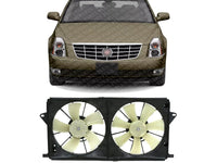 Front Dual Fan Shroud Assembly Direct Replacement Compatible with 2006-2011 Buick Lucerne GM3115189 21999691