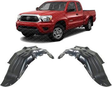 Set Of 2 Rear Fender Liner Right Passenger & Left Driver Side Direct Replacement Compatible With 2005-2015 Toyota Tacoma TO1763103 TO1762103 6563704050 6563804050