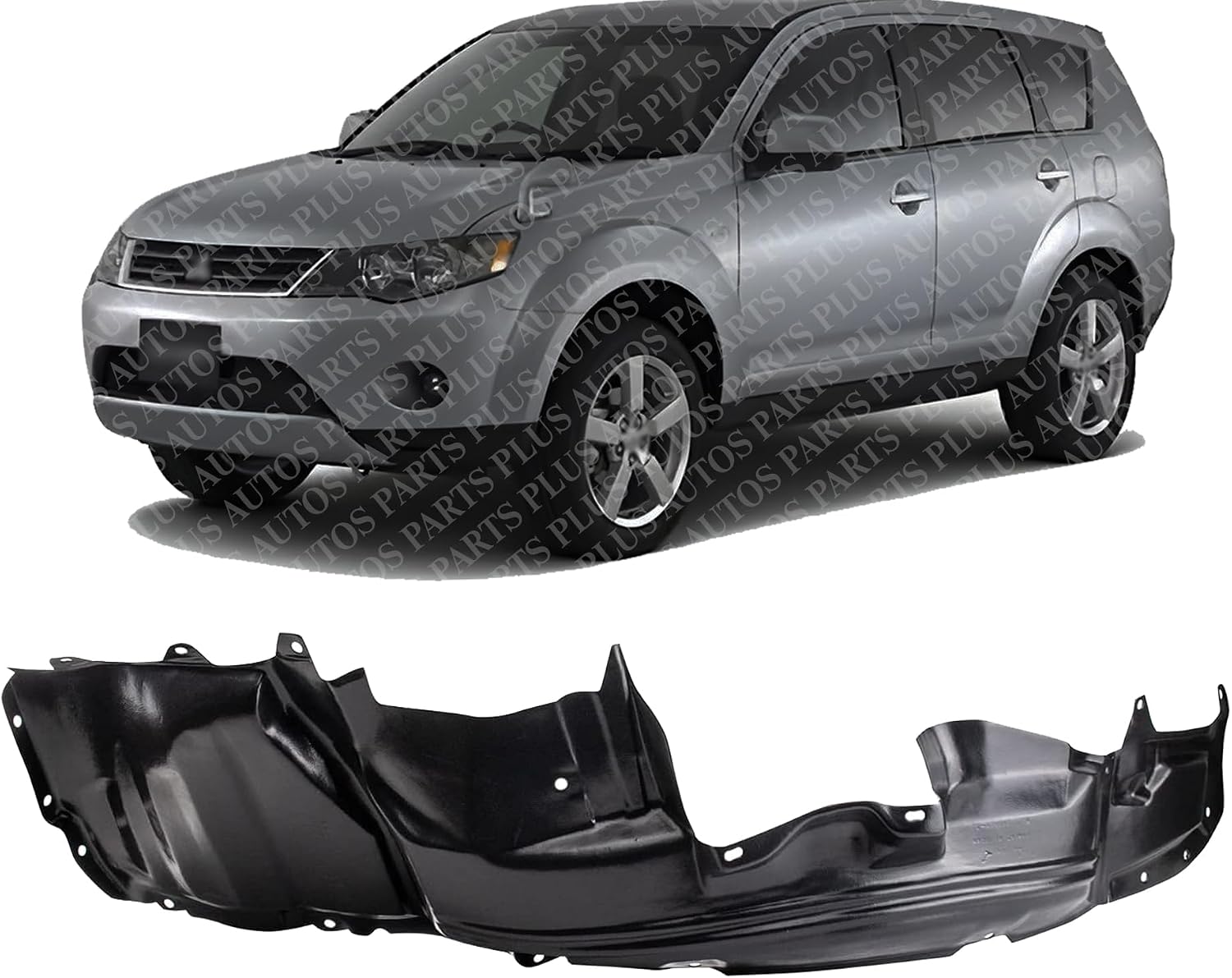 Front Fender Liner Left Driver Side Direct Replacement Compatible With 2003-2006 Mitsubishi Outlander MI1248118 MN133147