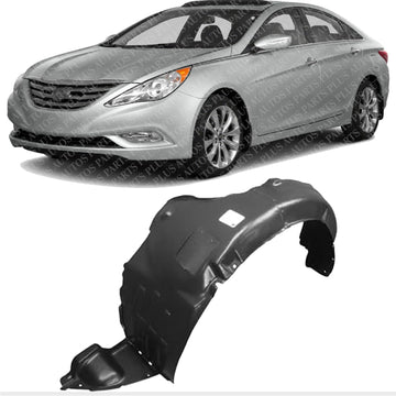 Front Fender Liner Left Driver Side Direct Replacement Compatible With 2011-2013 Hyundai Sonata HY1248124 868113Q000