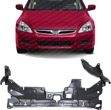 Front Engine Splash Shield Under Cover Direct Replacement Compatible with 2003-2007 Honda Accord HO1228117 74111SDAA00