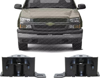 Set of 2 Front Bumper Bracket Left Driver & Right Passenger Side Direct Replacement Compatible With 2003-2006 Chevrolet Silverado GM1066147 GM1067147 12335636 12335637