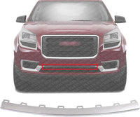 Front Bumper Molding Chrome Plastic Direct Replacement Compatible With 2013-2016 GMC Acadia / 2017 Limited GM1044118 20982402