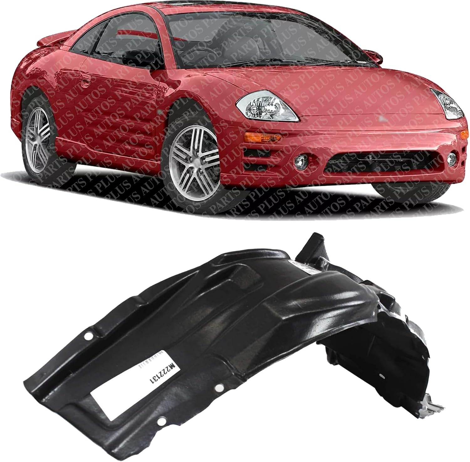 Front Fender Liner Right Passenger Side Direct Replacement Compatible With 2000-2005 Mitsubishi Eclipse MI1249110 MR990642