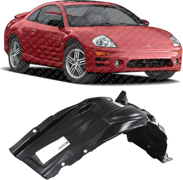 Front Fender Liner Right Passenger Side Direct Replacement Compatible With 2000-2005 Mitsubishi Eclipse MI1249110 MR990642