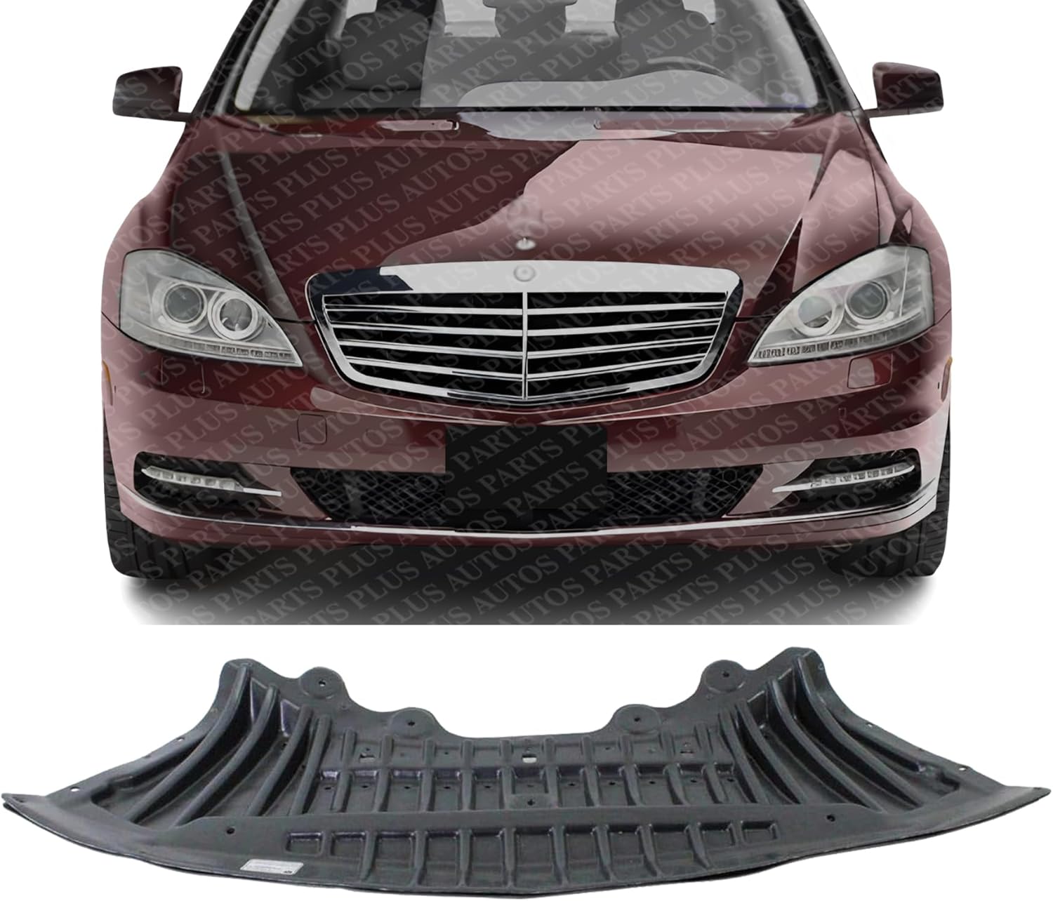 Front Engine Splash Shield Under Cover Direct Replacement Compatible with 2007-2011 Mercedes Benz S550 / 2007-2012 S600 MB1228150 2215202123