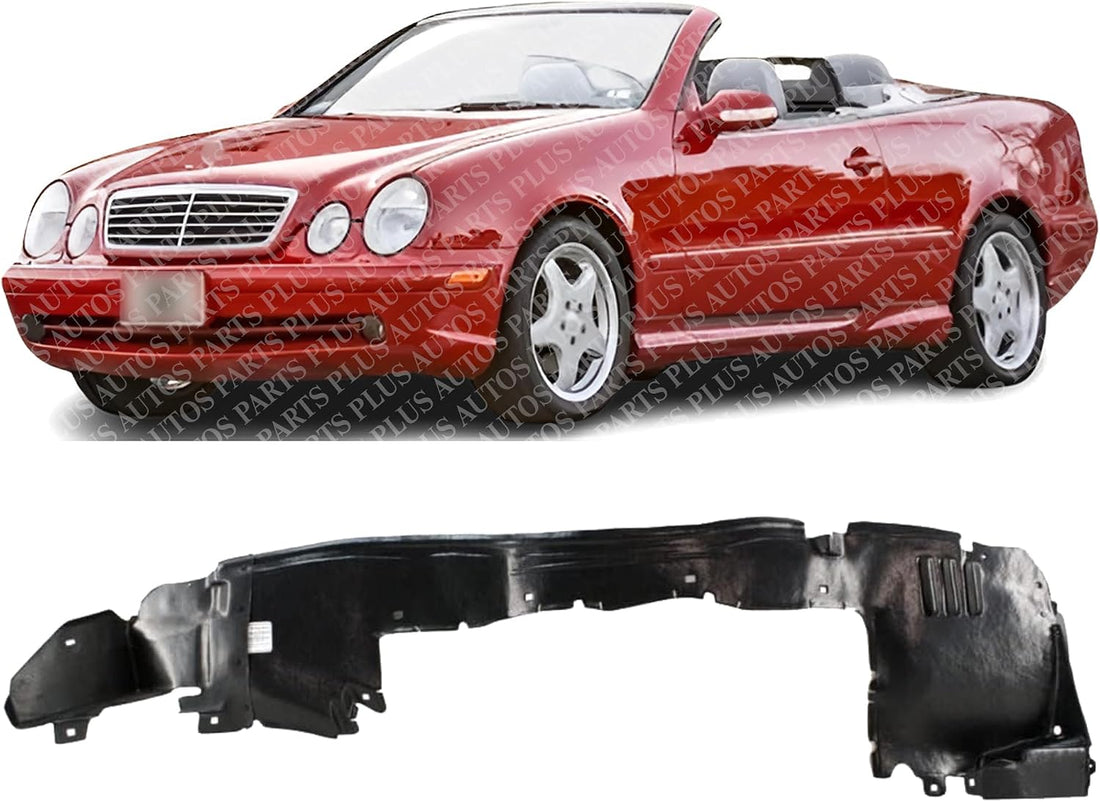 Front Fender Liner Rear Section Left Drive Side Direct Replacement Compatible With 2000-2003 Mercedes Benz CLK-Class MB1248141 2086901730