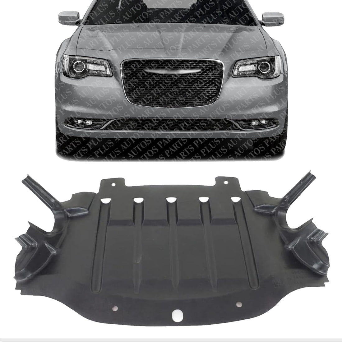 AUTOS PARTS PLUS Front Center Engine Splash Shield Undercover Direct Replacement Compatible with 2011-2014 Chrysler 300 CH1228119 68083326AC