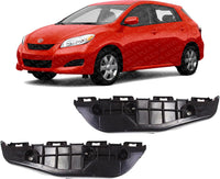 Set Of 2 Front Bumper Support Bracket Plastic Left Driver & Right Passenger Side Direct Replacement Compatible With 2009-2014 Toyota Matrix TO1043111 TO1042111 5211502120 5211602120