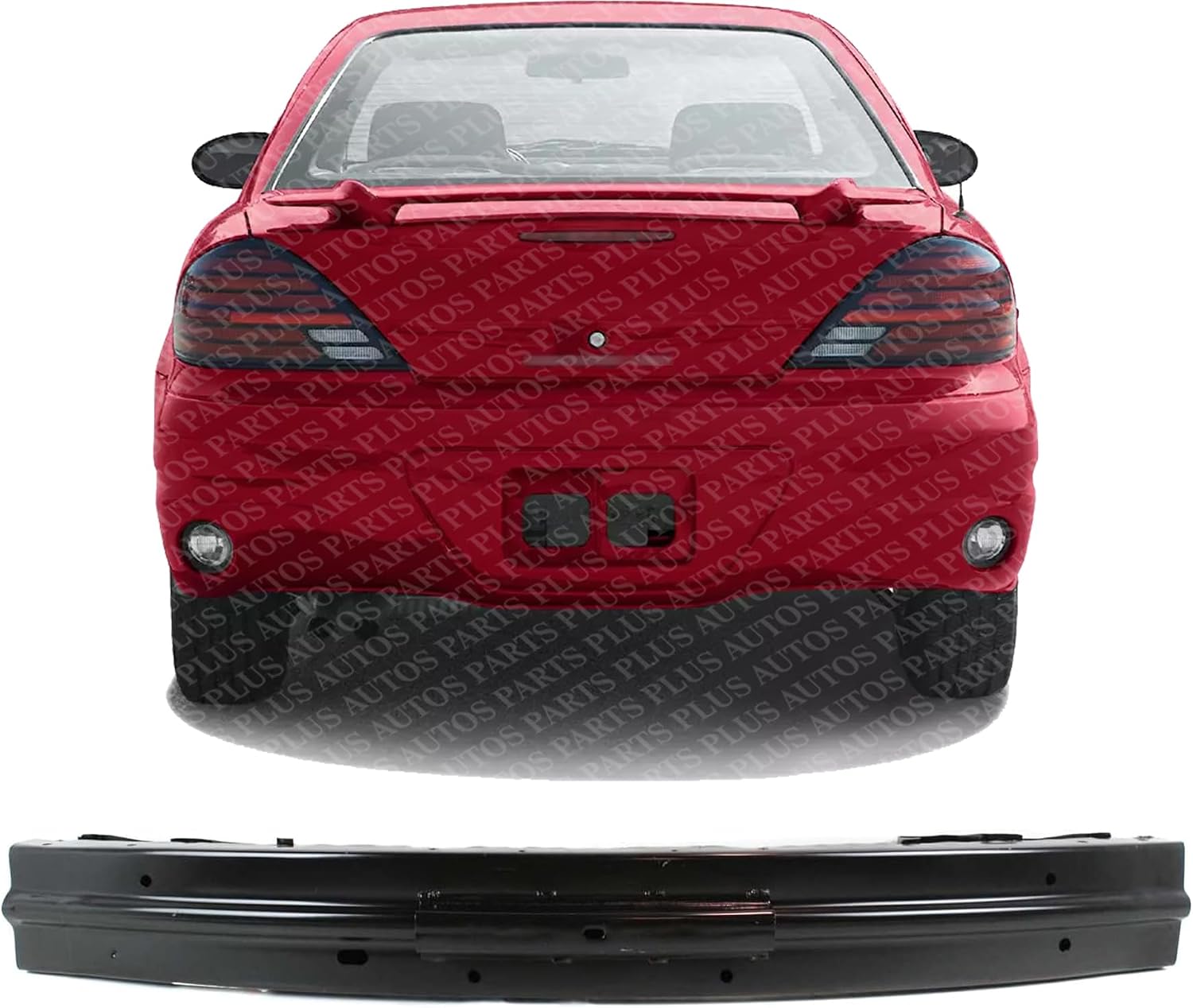 Rear Bumper Reinforcement Impact Steel Direct Replacement Compatible With 1997-1999 Oldsmobile Cutlass / 1999-2005 Grand Am GM1106539 10399543