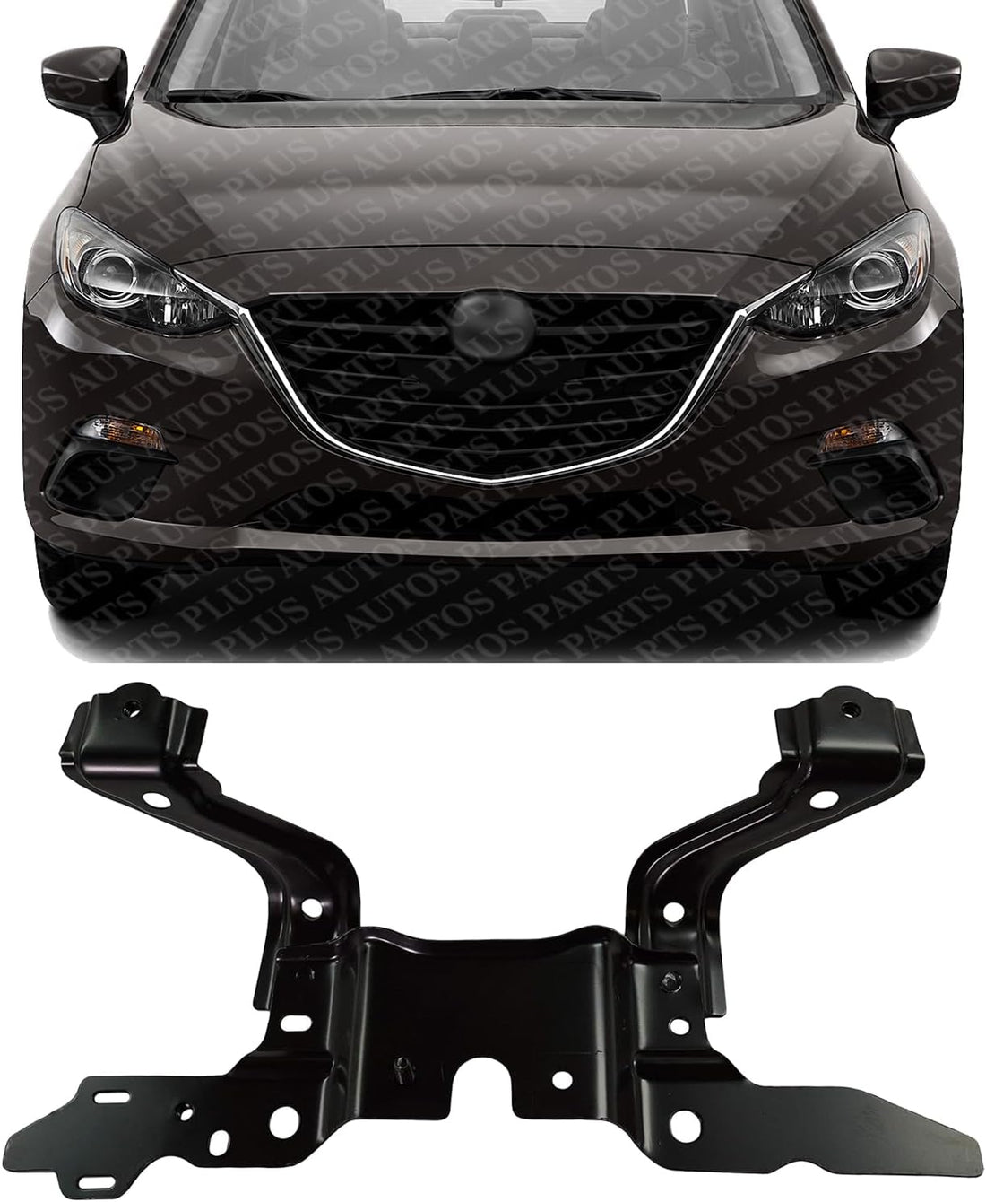 Front Center Radiator Support Steel Direct Replacement Compatible With 2014-2018 Mazda 3 MA1233103 B45A5215Y