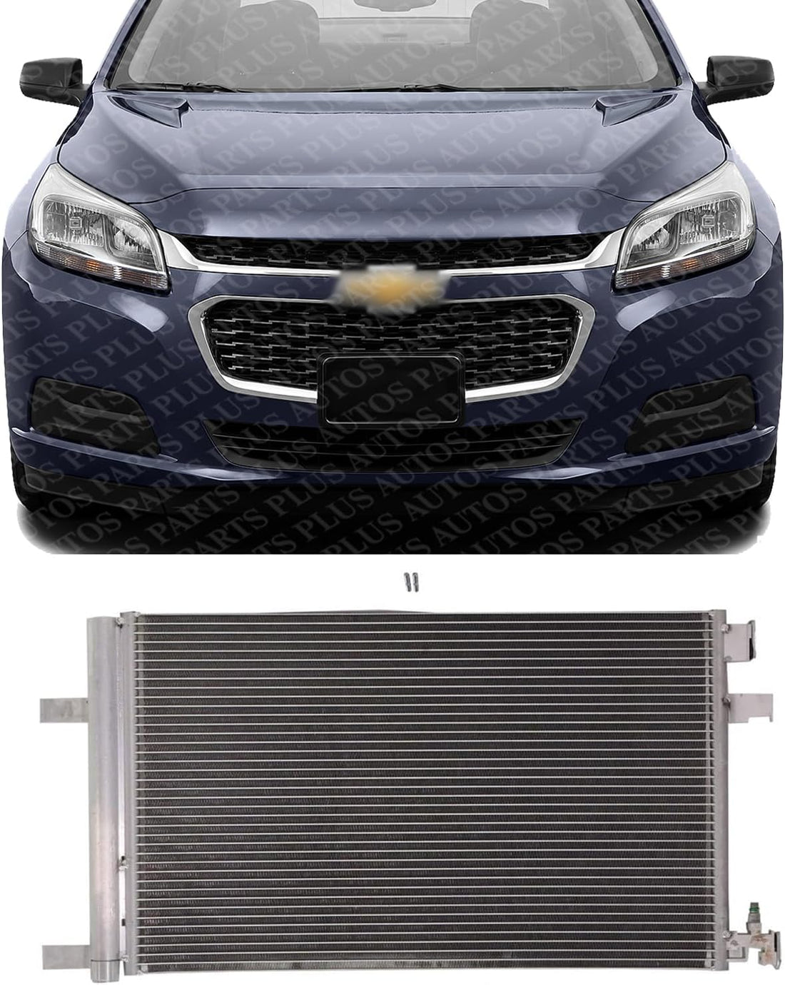 Front A/C Condenser Aluminum Core Direct Replacement Compatible With 2010-2016 Buick LaCrosse 2014-2020 Chevrolet Impala/Malibu/Cadillac XTS/Allure GM3030285 23305638