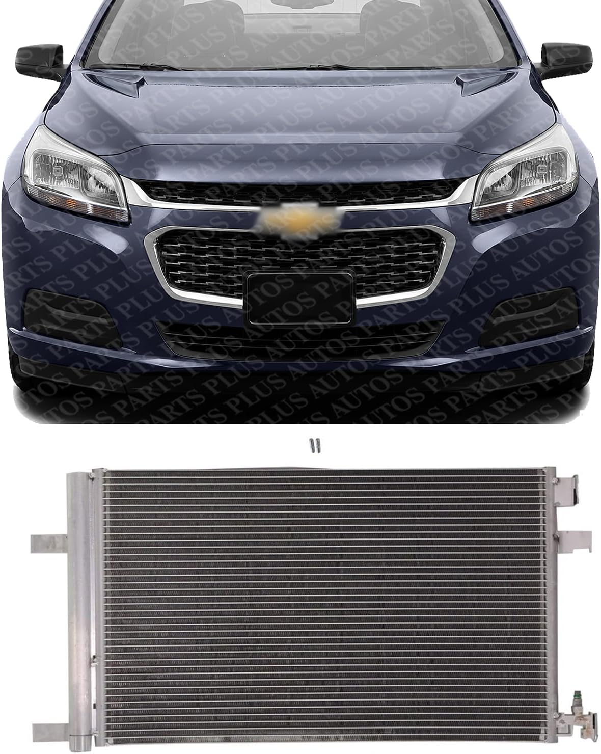 Front A/C Condenser Aluminum Core Direct Replacement Compatible With 2010-2016 Buick LaCrosse 2014-2020 Chevrolet Impala/Malibu/Cadillac XTS/Allure GM3030285 23305638