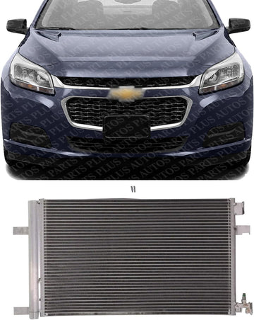 Front A/C Condenser Aluminum Core Direct Replacement Compatible With 2010-2016 Buick LaCrosse 2014-2020 Chevrolet Impala/Malibu/Cadillac XTS/Allure GM3030285 23305638