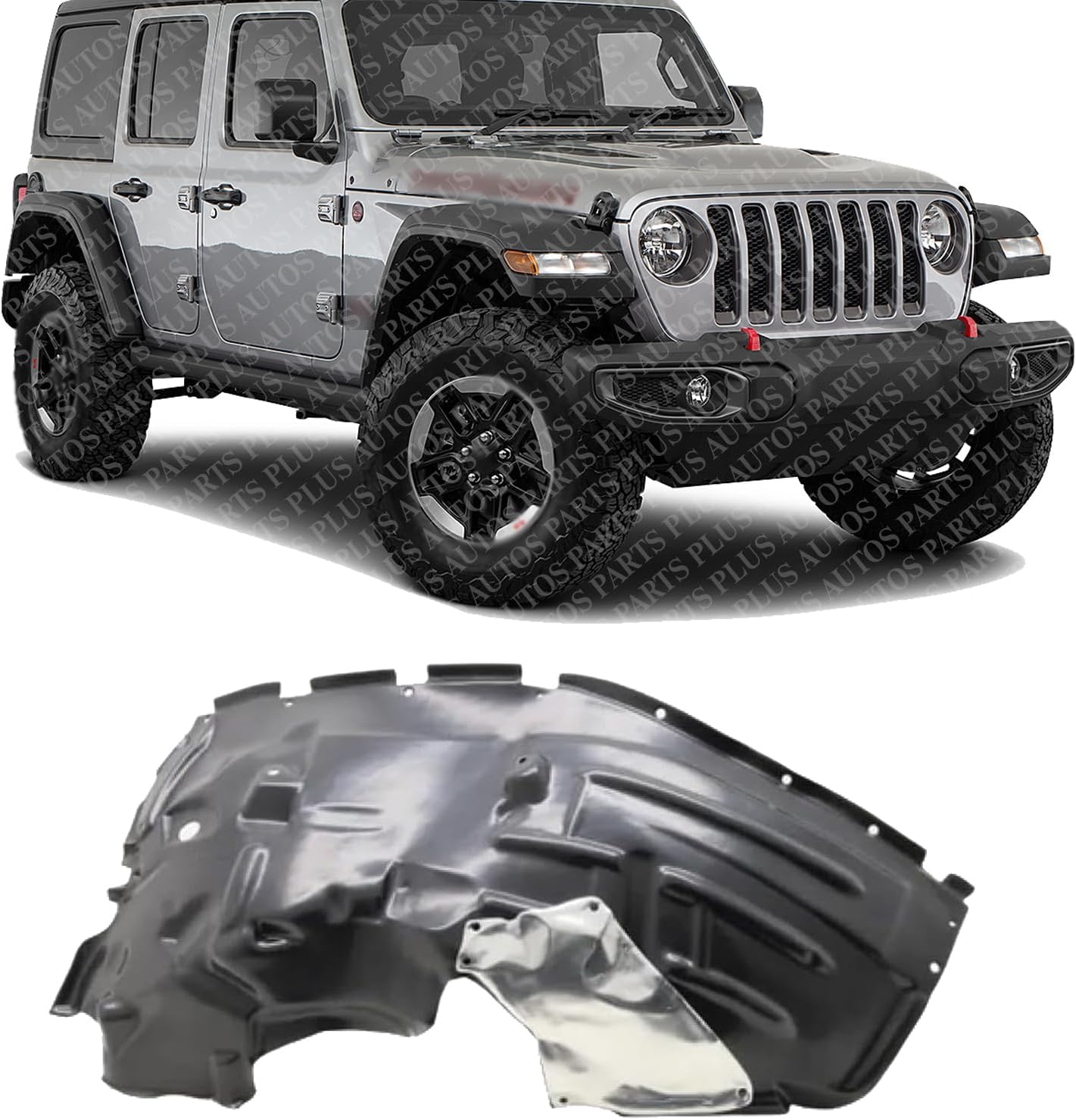 Front Fender Liner Right Passenger Side Direct Replacement Compatible With 2018-2024 Jeep Wrangler CH1249199 68299170AB