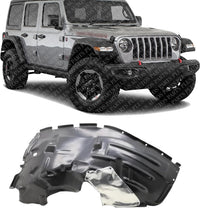 Front Fender Liner Right Passenger Side Direct Replacement Compatible With 2018-2024 Jeep Wrangler CH1249199 68299170AB