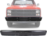 Front Bumper Primed Steel Without Impact Strip Holes Direct Replacement Compatible With 1983-1991 Chevrolet C/K Series Full Size Pickup/Suburban GM1002377 14023494