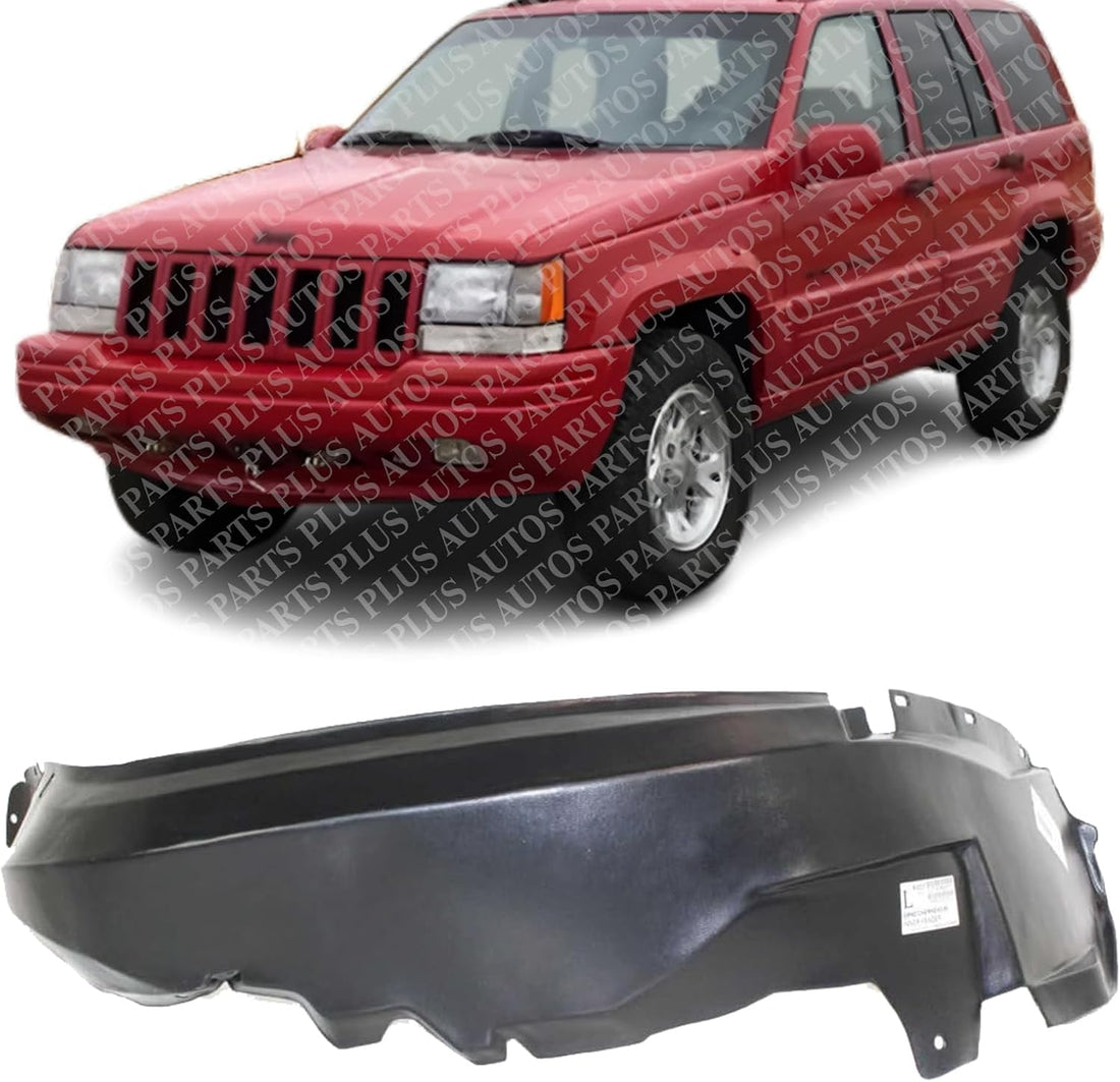 Front Fender Liner Left Driver Side Direct Replacement Compatible With 1993-1998 Jeep Grand Cherokee CH1250101 55295593