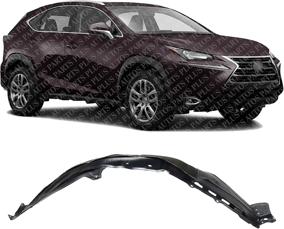 Front Section Fender Liner Rear Section Right Passenger Side Direct Replacement Compatible with 2015-2017 Lexus NX200t / NX300h LX1249134 5387578010