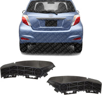 Set Of 2 Rear Bumper Retainer Bracket Left Driver & Right Passenger Side Direct Replacement Compatible With 2007-2012 Toyota Yaris TO1132108 TO1133108 5215552091 5215652091