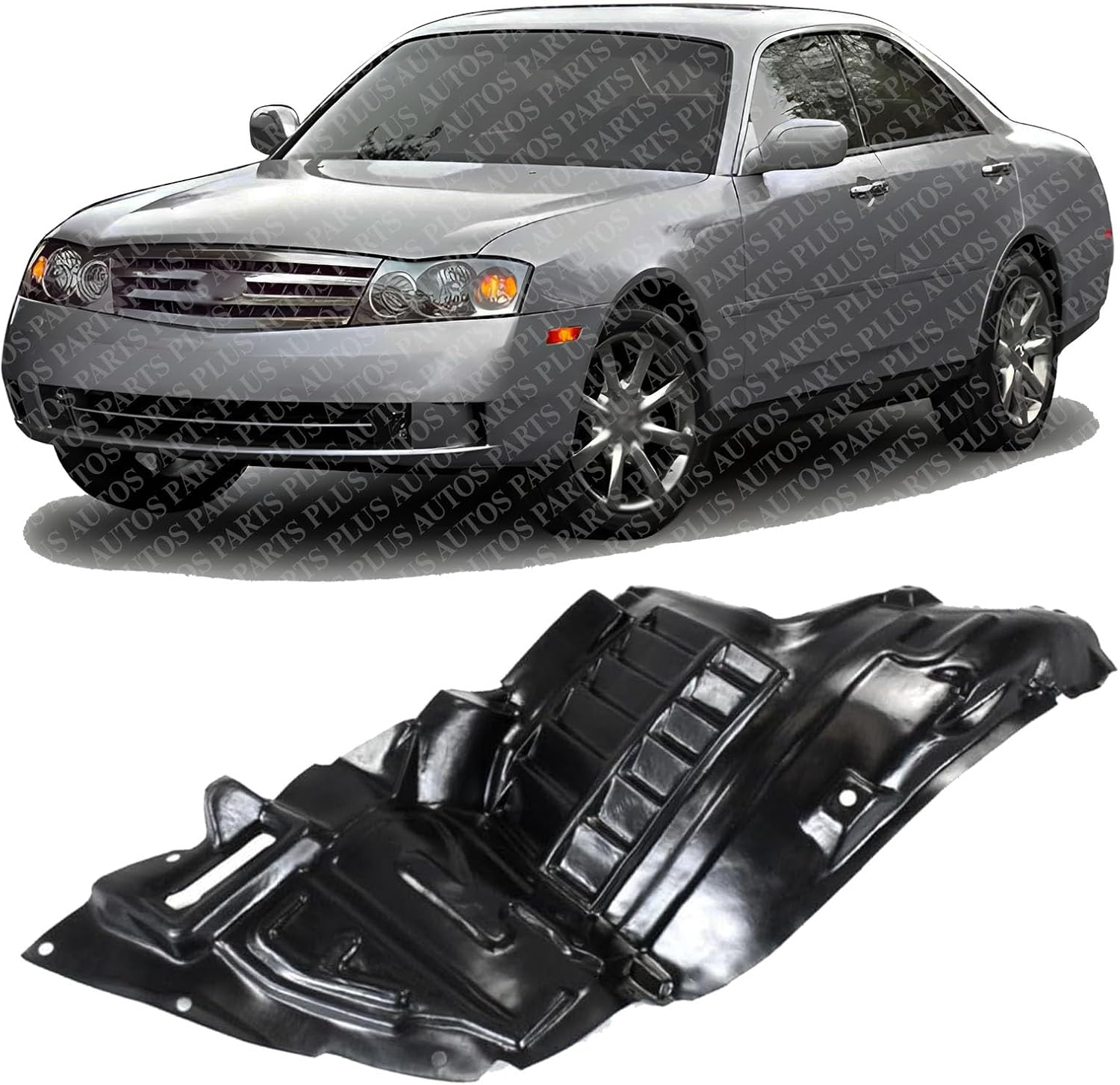 Front Section Fender Liner Left Driver Side Direct Replacement Compatible with 2003-2004 Infiniti M45 IN1248108 63841CR900