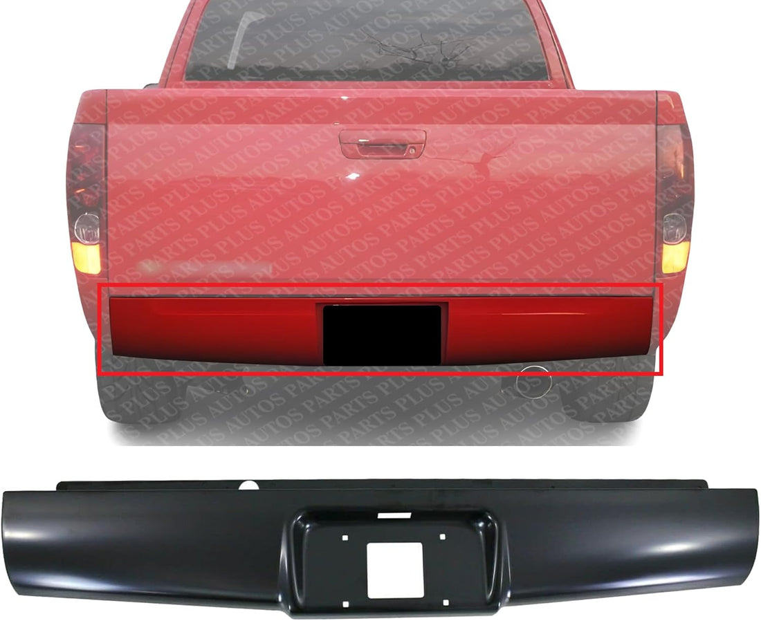 Rear Roll Pan Primed Steel with License Plate Part & Light Kit Direct Replacement Compatible with 2004-2010 Chevrolet Colorado REPC825512
