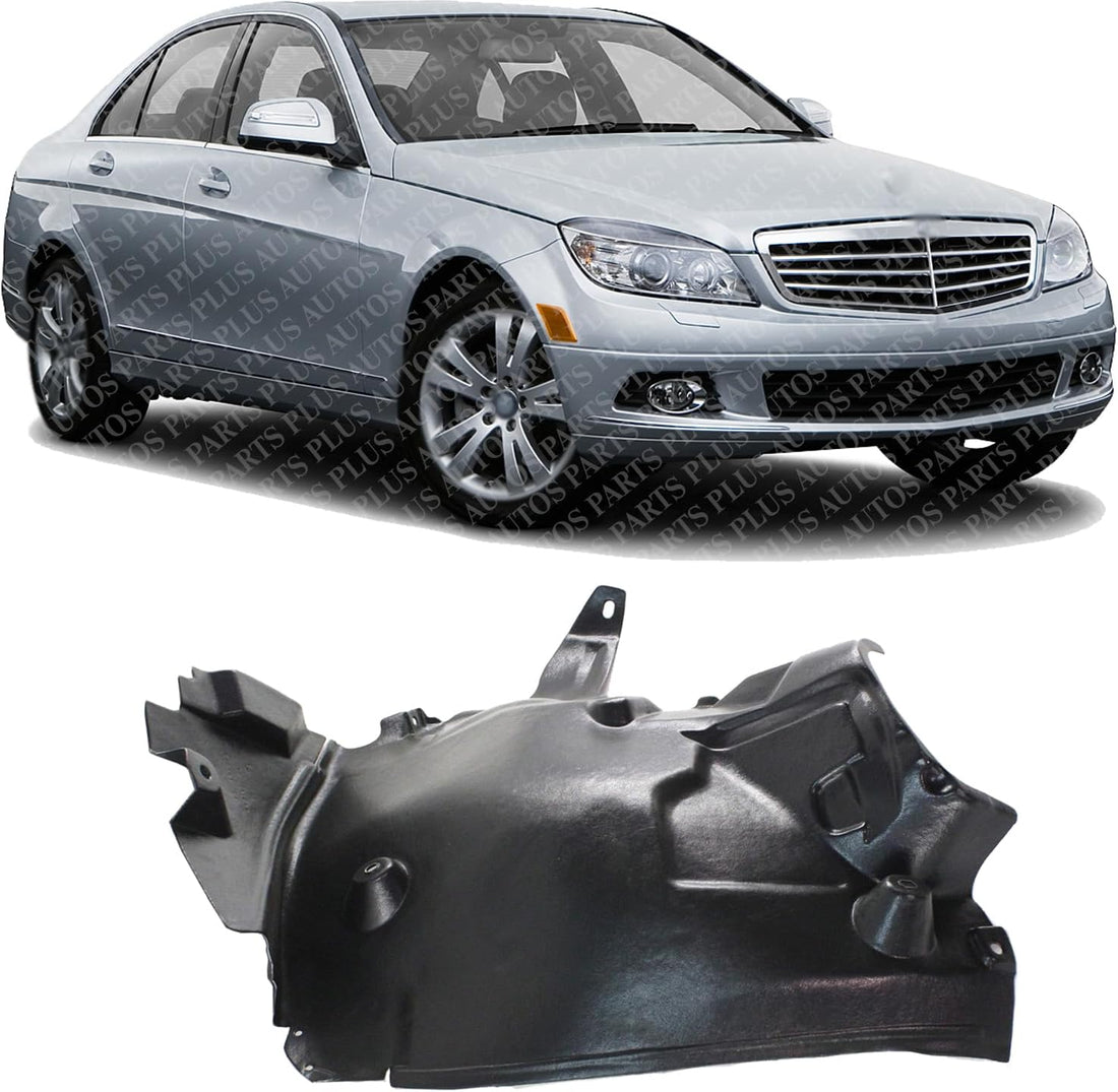 Front Fender Liner Rear Section Right Passenger Side Direct Replacement Compatible With 2008-2011 Mercedes Benz C-Class MB1249146 2046904830