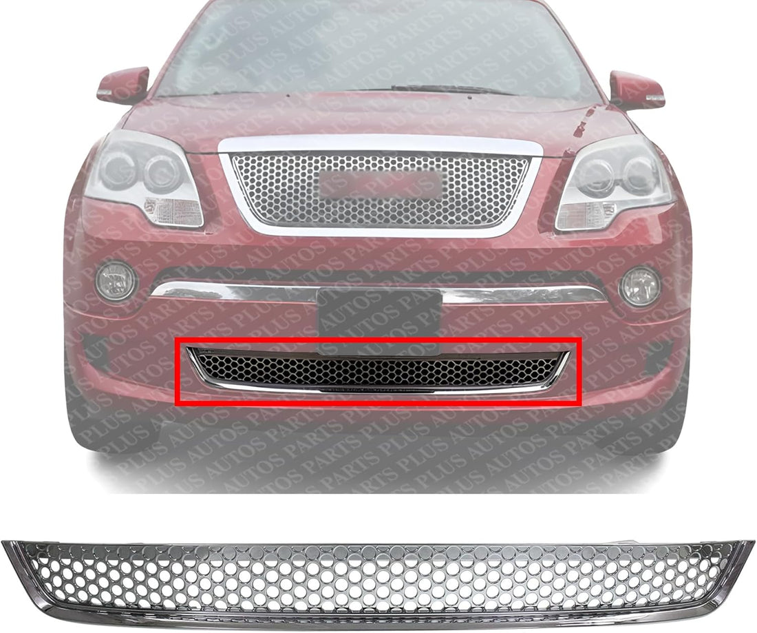 Front Bumper Grille Chrome Direct Replacement Compatible With 2011-2012 GMC Acadia GM1036150 25963852