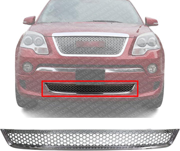 Front Bumper Grille Chrome Direct Replacement Compatible With 2011-2012 GMC Acadia GM1036150 25963852