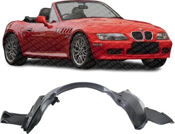 Front Fender Liner Plastic Right Passenger Side Direct Replacement Compatible With 1996-2002 BMW Z3 BM1249128 51718397686