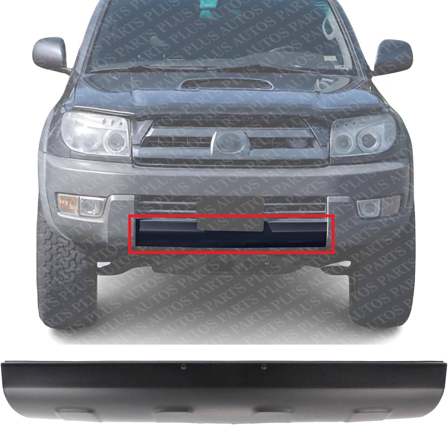 Front Lower Valance Panel Primed Plastic Direct Replacement Compatible With 2003-2005 Toyota 4Runner TO1095198 5390135150F0 5390135150C0 5390
