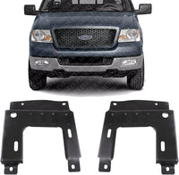 Set of 2 Front Bumper Mounting Plate Bracket Right Passenger & Left Driver Side Direct Replacement Compatible with 2004-2006 Ford F-150 FO1067159 FO1066159 4L3Z17B984AA 4L3Z17B985AA