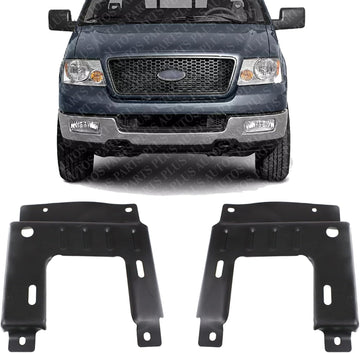 Set of 2 Front Bumper Mounting Plate Bracket Right Passenger & Left Driver Side Direct Replacement Compatible with 2004-2006 Ford F-150 FO1067159 FO1066159 4L3Z17B984AA 4L3Z17B985AA