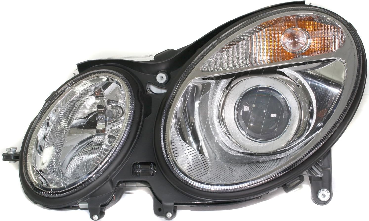 Front Head Light Assembly Left Driver Side Direct Replacement Compatible With 2003-2006 Mercedes Benz E-Class MB2502108 2118200361