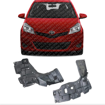 Set of 2 Front Engine Splash Shield Left Driver & Right Passenger Side Direct Replacement Compatible with 2012-2014 Scion xD / 2011-2014 Toyota Yaris TO1228175 TO1228176 5144152180