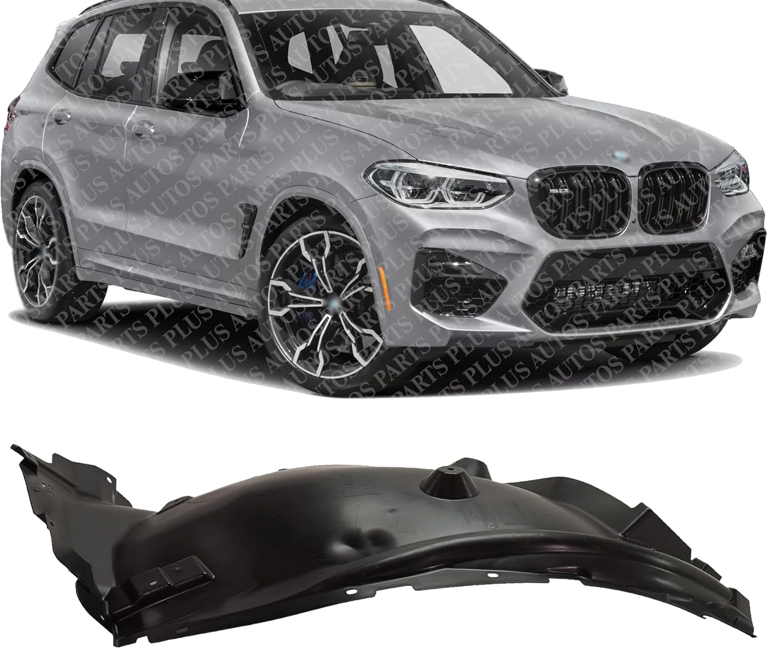 Front Fender Liner Rear Section Right Passenger Side Direct Replacement Compatible With 2018-2023 BMW X3 / 2019-2024 X4 BM1249160 51717394816