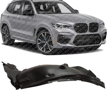 Front Fender Liner Rear Section Right Passenger Side Direct Replacement Compatible With 2018-2023 BMW X3 / 2019-2024 X4 BM1249160 51717394816