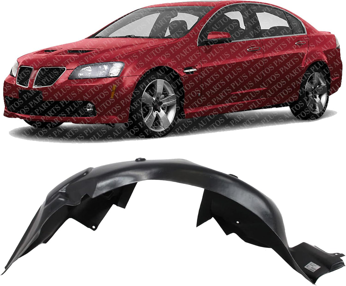 Front Inner Fender Liner Left Driver Side Direct Replacement Compatible With 2008-2009 Pontiac G8 GM1248204 92268803