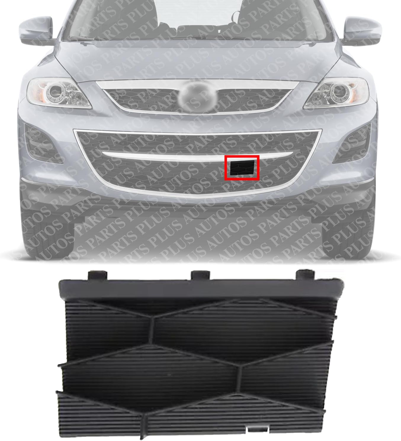 Front Tow Eye Cover Paint to Match Left Driver Side Direct Replacement Compatible with 2010-2012 Mazda CX-9 MA1029104 TE6950A12A