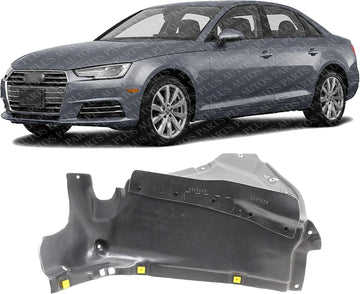 Front Section Fender Liner Left Driver Side Direct Replacement Compatible With 2017-2018 Audi A4 AU1248134 8W0853887A-PFM