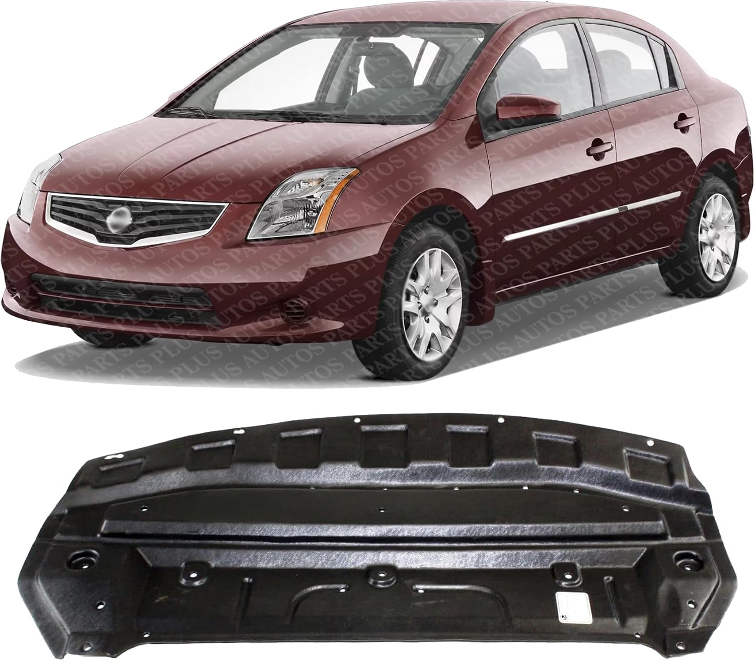 Front Engine Splash Shield Under Cover Direct Replacement Compatible with 2007-2012 Nissan Sentra NI1228109 75892ET000