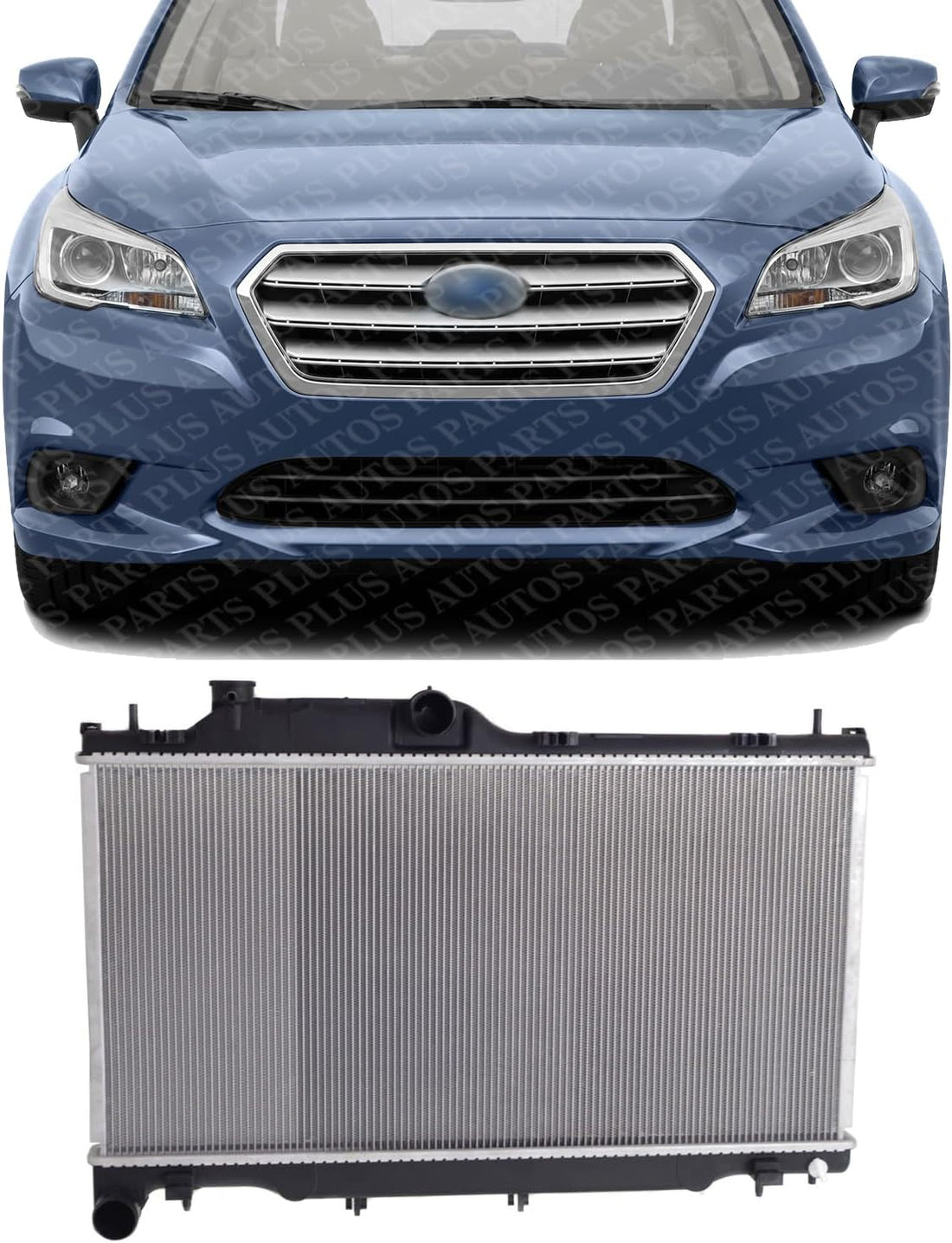 Front Radiator Aluminum Core Direct Replacement Compatible With 2015-2019 Subaru Legacy/Outback SU3010662 45111AL04A