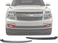 Front Bumper Moldings Lower Outer Trim Textured Right Passenger & Left Driver Side Direct Replacement Compatible With Chevrolet Suburban/Tahoe 2015-2020 GM1047105 GM1046105 22936487