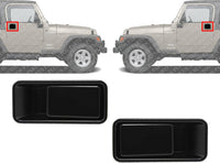 Set of 2 Exterior Door Handle Left Driver & Right Passenger Side Direct Replacement Compatible with 1887-2006 Jeep Wrangler / 1997-2006 TJ CH1311144 CH1310144 55176549AB