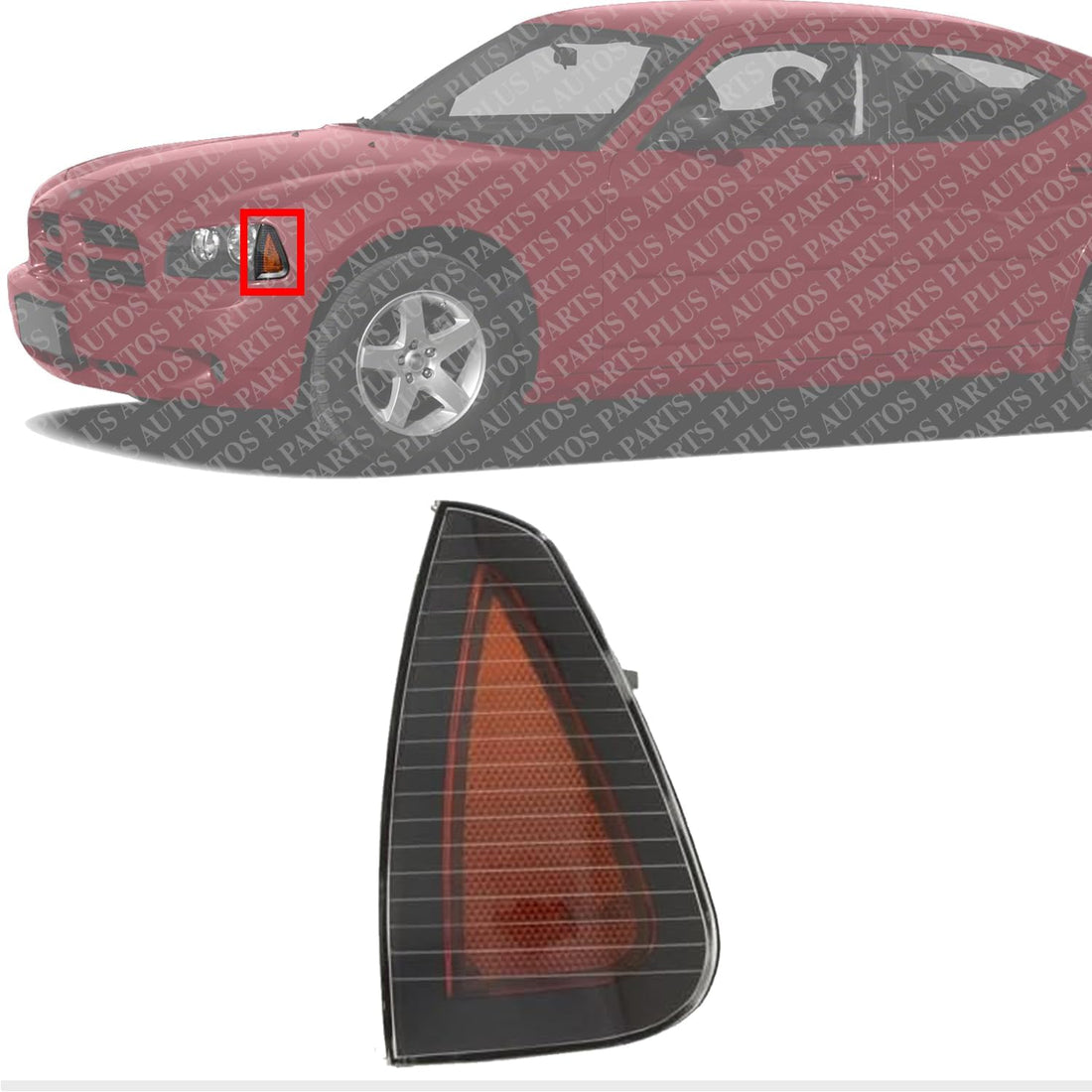 Front Side Marker Lamp Assembly Left Driver Side Direct Replacement Compatible With 2006-2010 Dodge Charger CH2550124 4806219AD