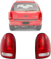 Set Of 2 Tail Light Assembly Right Passenger & Left Driver Side Direct Replacement Compatible With 1996-2000 Dodge Caravan / 1998-2003 Durango CH2801125 CH2800125 2AME76244A