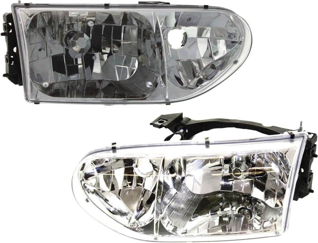 Set Of 2 Front Headlight Assembly Right Passenger & Left Driver Side Direct Replacement Compatible With 1999-2000 Nissan Quest / 1999-2002 Mercury Villager FO2502165 FO2503165