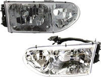 Set Of 2 Front Headlight Assembly Right Passenger & Left Driver Side Direct Replacement Compatible With 1999-2000 Nissan Quest / 1999-2002 Mercury Villager FO2502165 FO2503165